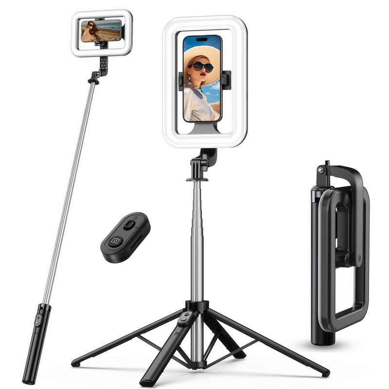 MyBat Pro Selfie Stick, Extendable SpotLight Tripod Stand with 9