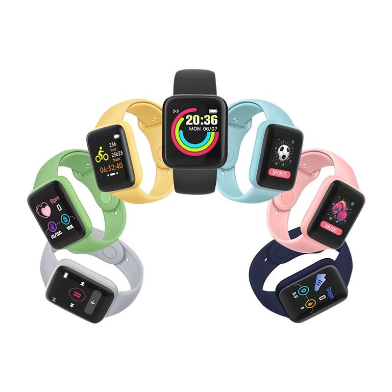 Multifunctional Smart Watch Men Women Bluetooth Connected Phone Music Fitness Sports Bracelet Sleep Monitor Y68 Smartwatch D20