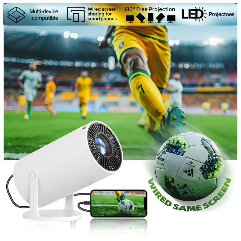 Portable Outdoor Projector, 1 Count 720P HD Projector, Home Theater Projector, Compatible with USB HDMI 3.5mm Headphones