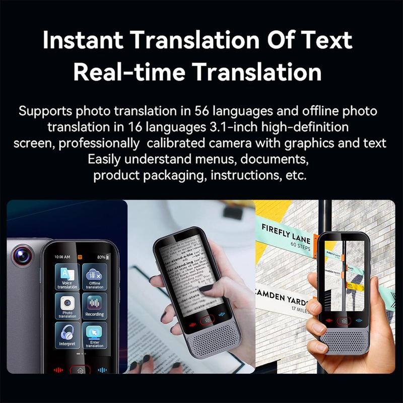 M30 Voice Recording Device Support Intelligent Online Translation, 1 Count Offline Multilanguage Speech Translate Machine, Voice Recorder for Home Office