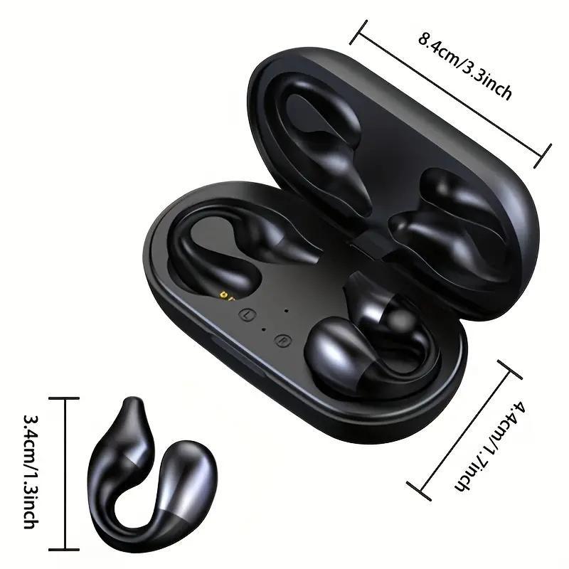 Wireless Waterproof Earphone for Summer, Noise Cancelling Headphones, Bone Conduction Bluetooth-compatible Stereo Music Earbuds Compatible with Phones (1 Count)