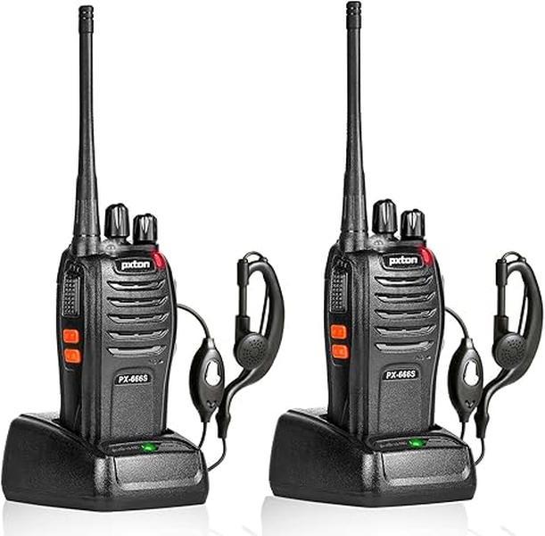 2 Pack walkie talkies for Adults Long Range Rechargeable with Headphones and Li-ion BatteryTwo Way Radio has VOX Noise Reduction TOT Flashlight Monitoring Scan Function10 Pack