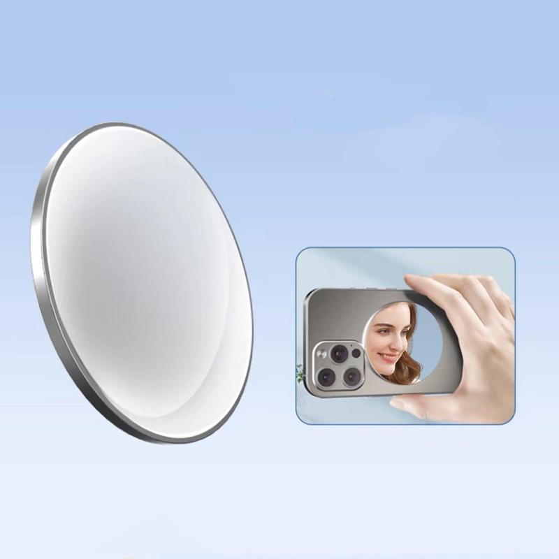 Magnetic Phone Selfie Mirror, Portable Phone Back Selfie Mirror with Storage Box & Magnetic Ring & Cleaning Cloth, Phone Accessories for Most Phones