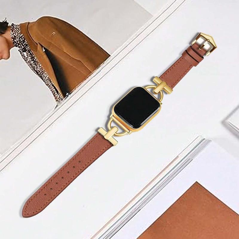 Fashion Faux Letter Watch Band, 1 Count Soft Watch Band for Women & Men, Wearable Accessories for Apple Watch Ultra2 1 SE S10 9 8 7 6 5 4 3 2 1 Series