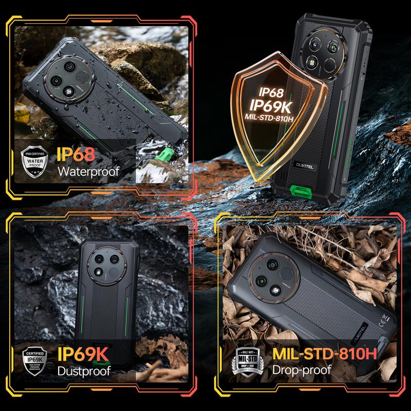 OUKITEL WP28E Rugged Phone Unlocked, 10600mAh Battery Cell Phone, 6.52