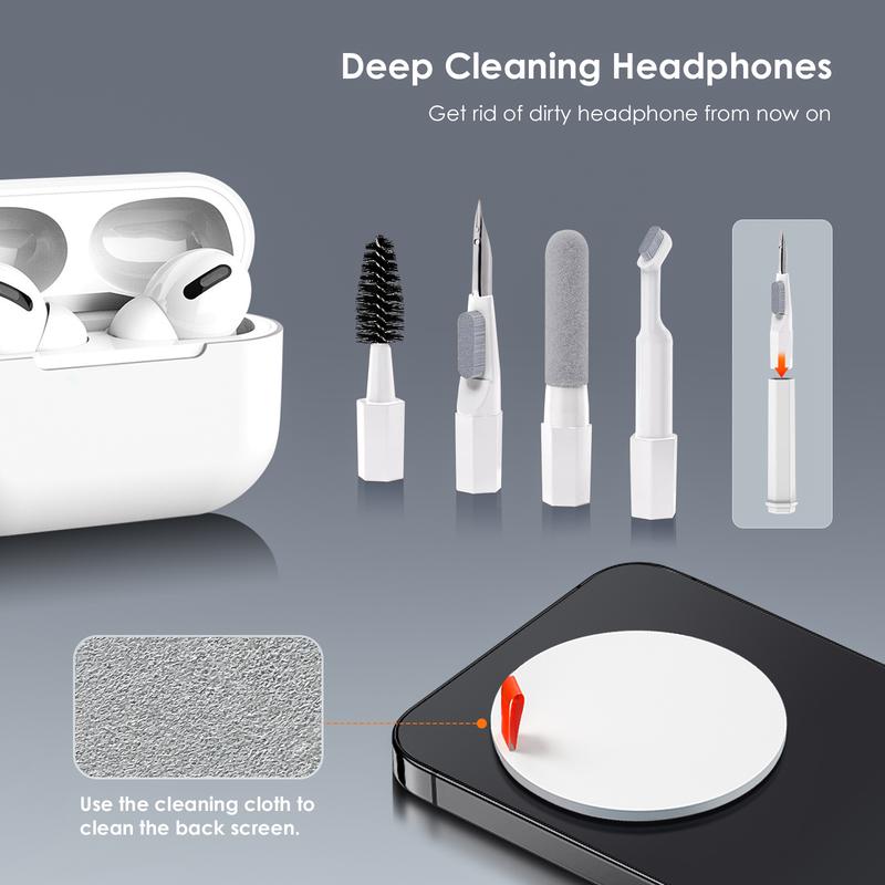 Leairot 21-in-1 Cleaner Kit for Airpods, Cleaning Kit for Keyboard, Earbud, Laptop, iPhone Phone Charging Port & Screen, Camera Lens, Computer, Airpod Pro, Electronic Cleaner Kit with Mini Vacuum screencleaner