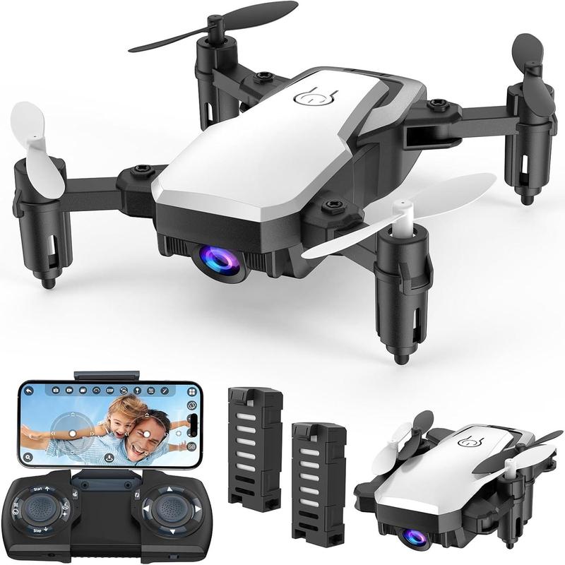 Mini Drone with Camera 720P HD FPV, Altitude Hold, 3D Flip,  Gravity Control and 2 Batteries,Accessories Mobile Remote Remote Control Folding