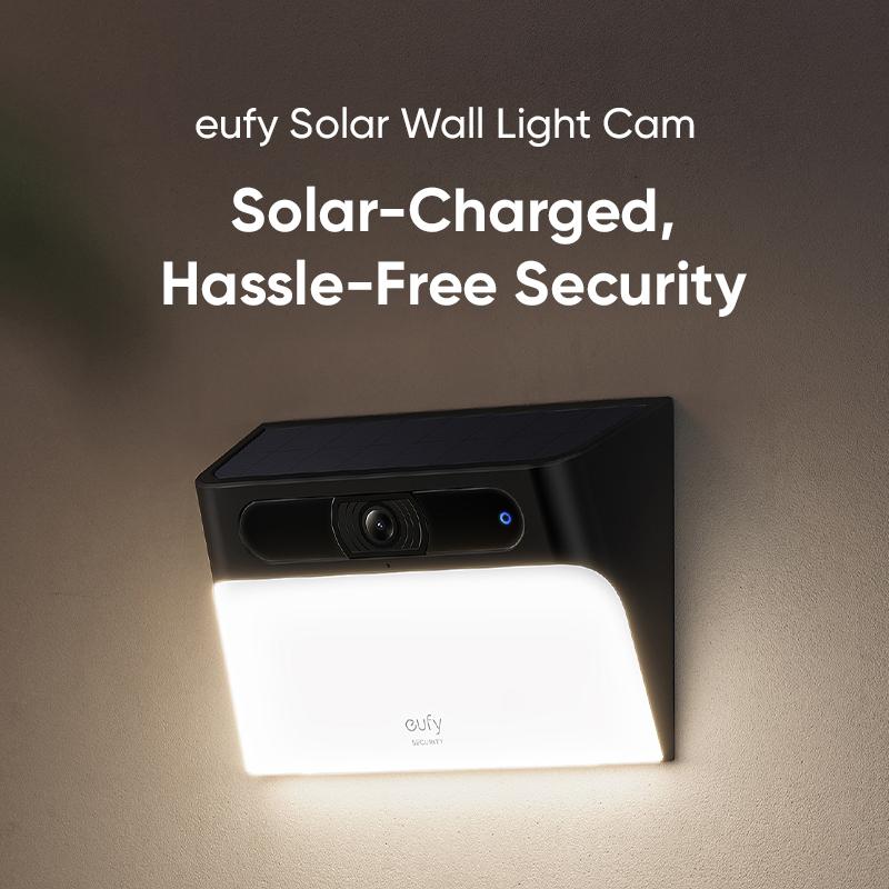 eufy Security Solar Wall Light Cam S120, Solar Security Camera, Wireless Outdoor, 2K Camera, Forever Power, Motion Activated Light, AI Detection, IP65 Waterproof, Spotlight, No Monthly Fee