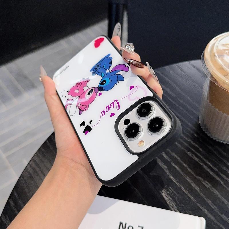 DISNEY Cartoon Pattern Phone Case, Cute Phone Protective Cover, Phone Accessory Compatible with iPhone