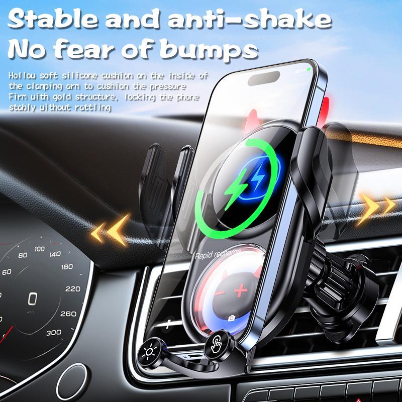 15W Wireless Charger Car Air Outlet Phone Holder, Car Air Vent Phone Mount, Car Interior Accessories for iPhone Samsung Cell Phone