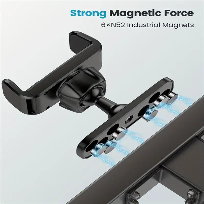 Portable Gym Magnetic Phone Holder, 360 Adjustable, Gym Accessories Compatible with 4.7-6.5