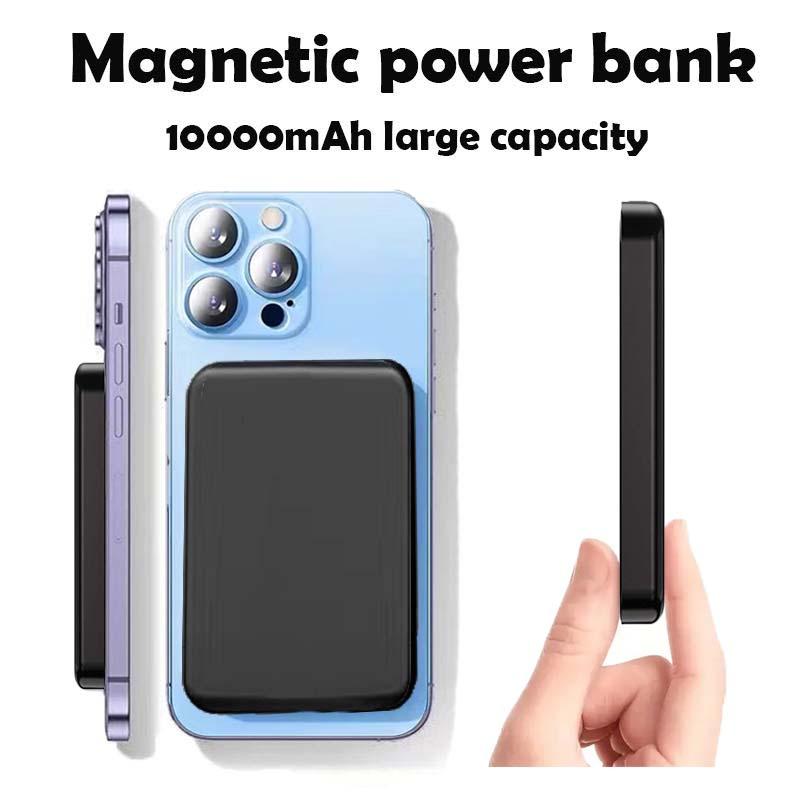 Magnetic Charger Battery Pack, 10000mAh Ultra Slim Compact Magnetic Power Bank, PD 15W Fast Charging Wireless Portable Charger for iPhone 15 14 13 12 11Pro Max Series