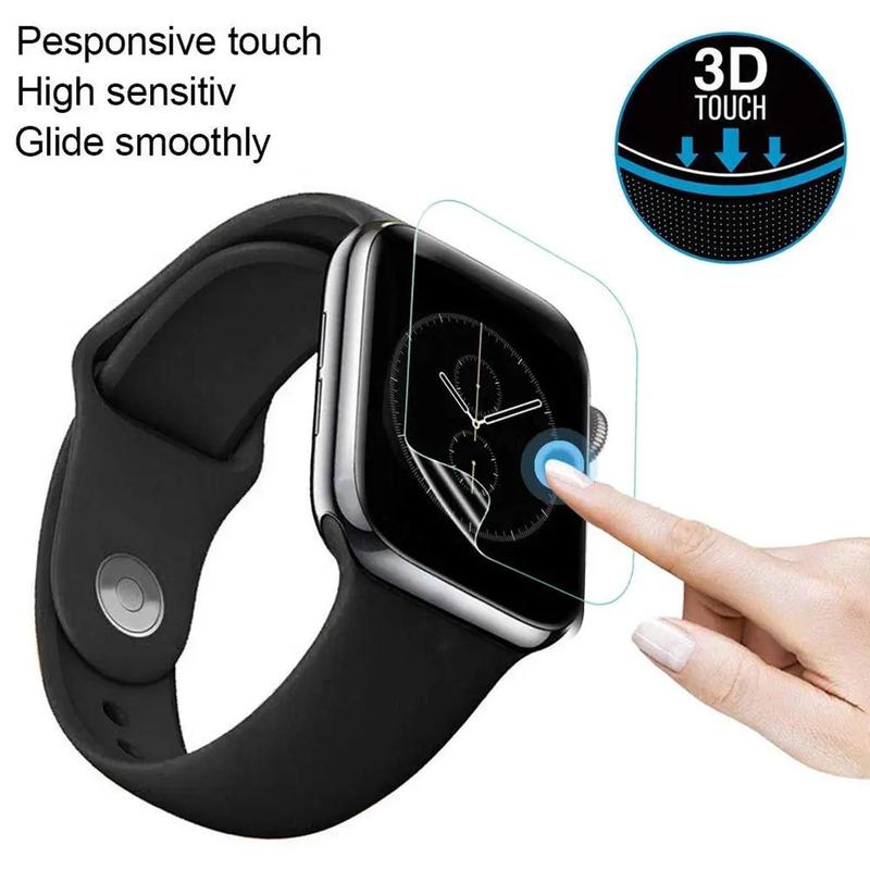 Soft Hydrogel Screen Protector Film, Full Protective Protector, Edge-to-Edge Protect,Wearable Accessories Compatible with Apple Watch 8 7 6 SE 5 4 3