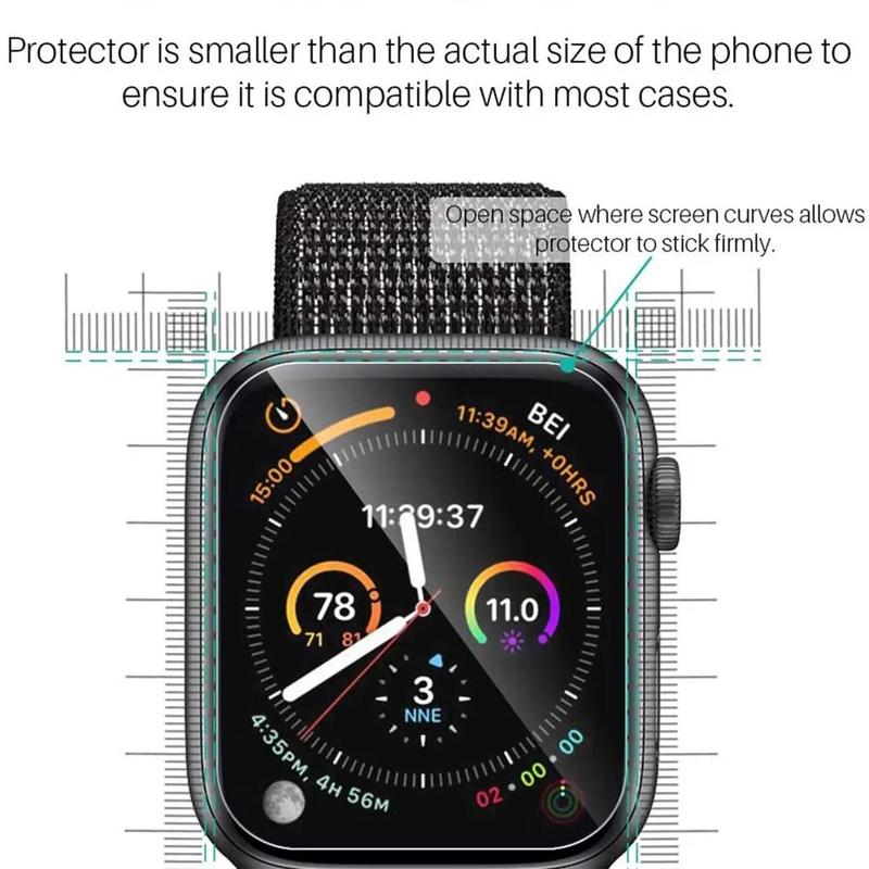 Soft Hydrogel Screen Protector Film, Full Protective Protector, Edge-to-Edge Protect,Wearable Accessories Compatible with Apple Watch 8 7 6 SE 5 4 3