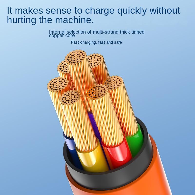 120W 2 in 1 Zinc Alloy Fast Charging Data Cable, 180 Degree Rotatable Silicone Cable, Durable Charging Cable for Any Scenario