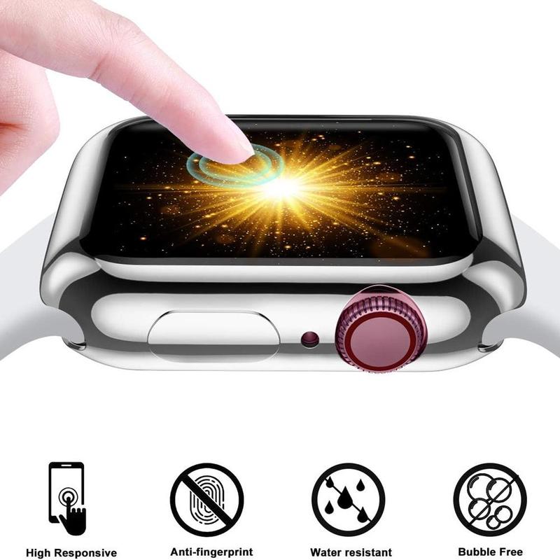 Smart Watch Protective Case, 3 Counts TPU Full Cover High Definition Watch Case, Anti-drop Screen Protector Cover Compatible With Apple Watch Case 38 40 41 42 44 45 49mm, Smart Watch Accessories, Watches Cases