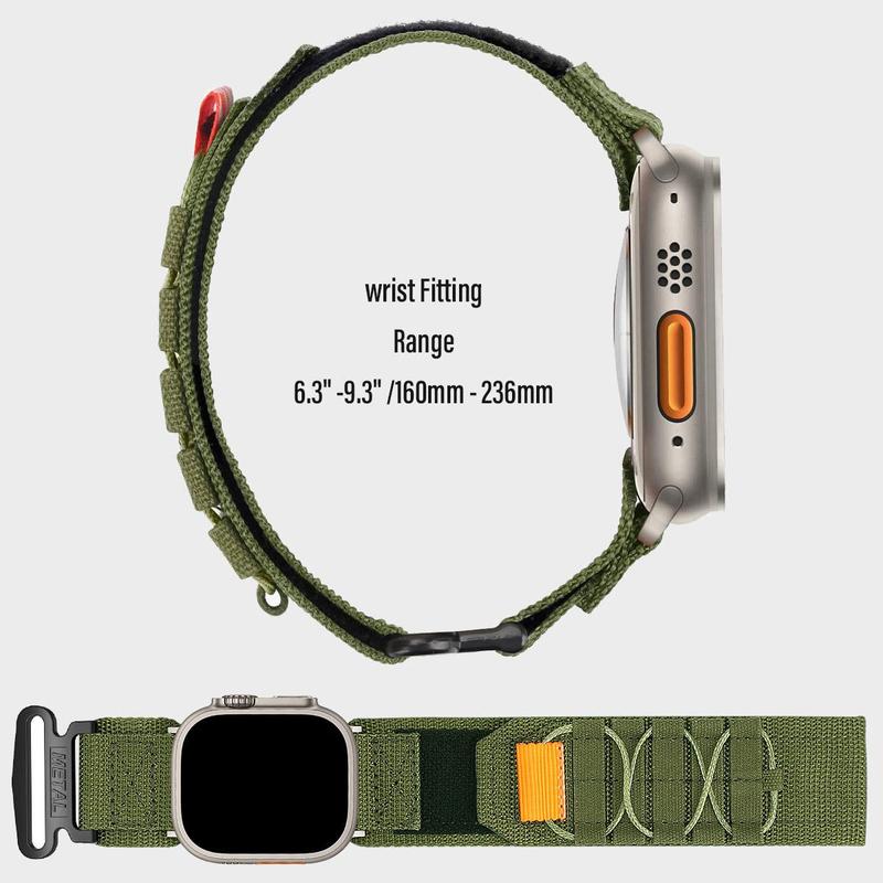 Nylon Outdoor Camouflage Watch Band, Sports Ring Replacement Watch Band, 1 Count Fashionable Canvas Watch Band for iWatch Series SE Ultra Ultra 2 Series 9 8 7 6 5 4 3 2 1, Smart Watch Band