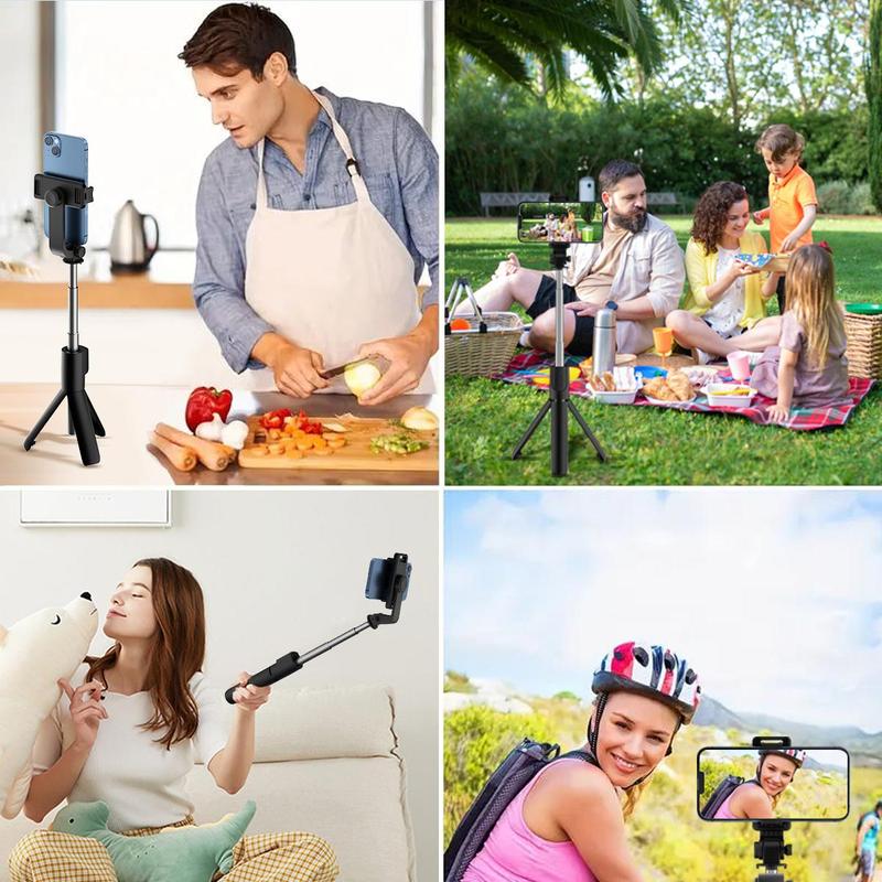 Portable Selfie Stick, Rechargeable Wireless Selfie Stick, Phone Tripod with Remote Control, Selfie Accessories for Outdoor Travel