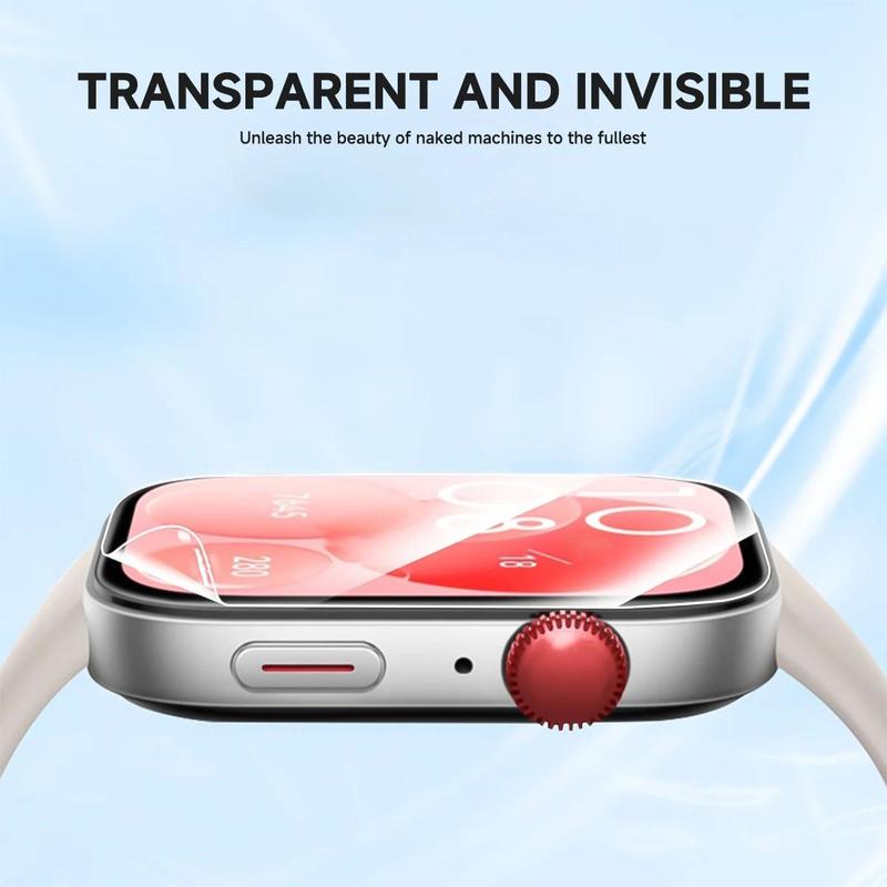 Soft Hydrogel Screen Protector Film, Full Protective Protector, Edge-to-Edge Protect,Wearable Accessories Compatible with Apple Watch 8 7 6 SE 5 4 3