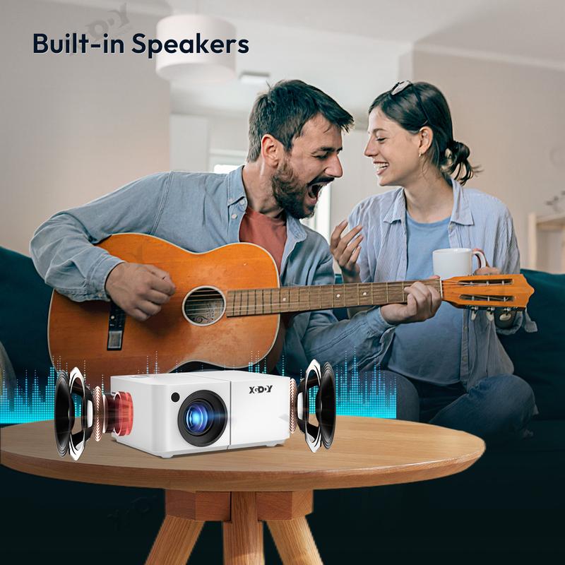 Portable Projector, Electric Correction Mini Projector with Bracket, Home Video Projector with WIFI6 BT5.0, Built-in Android 12, 150