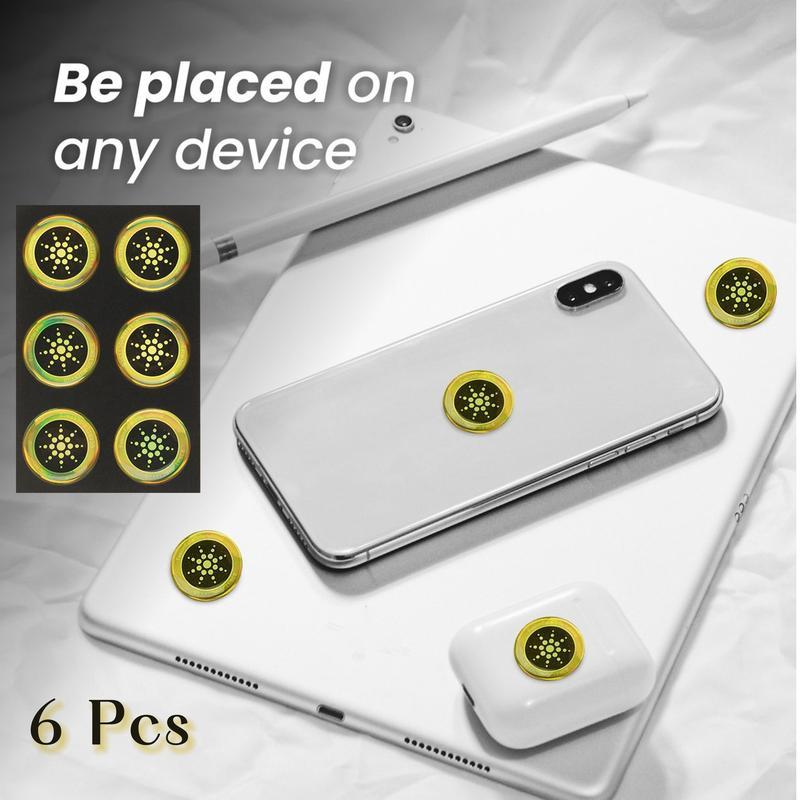 EMF Protection Anti-Radiation Quantum Shield for Phone, Airpods, Fridge, and Laptop - 96.43% Less Mobile Radiation Electronic Accessories EMFProtectionStickers Gold Silver for Devices Smartphone Cellphone