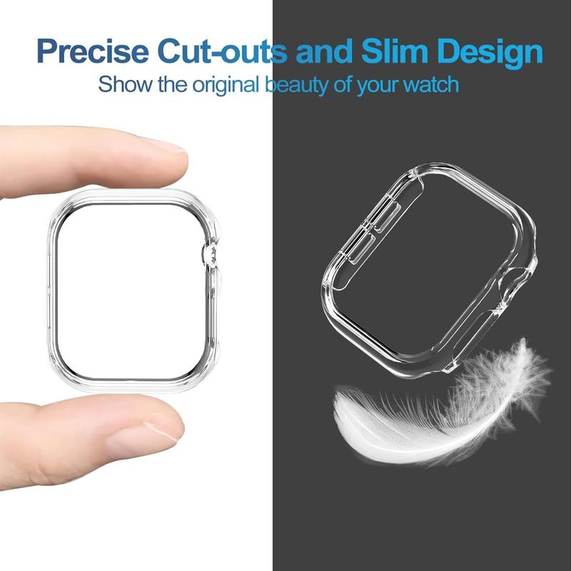 2 Pack Case Compatible for  Watch Series 10 42mm, Hard PC Bumper Case Shockproof All-Around Edge Protective Cover Frame [NO Screen Protector]- Transparent