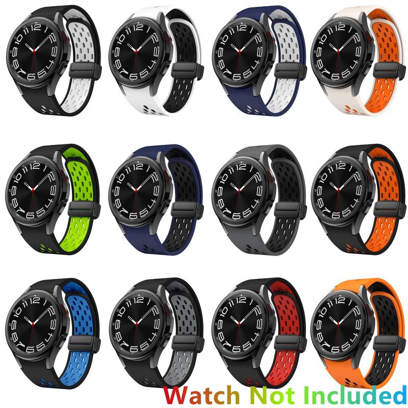 Silicone Magnetic Buckle Watch Band, 1 Count Smart Watch Replacement Watchband Compatible with Samsung Galaxy Watch 4 5 6, Wearable Accessories