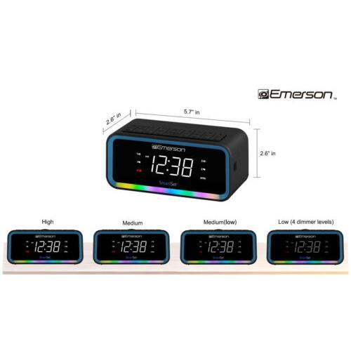 SmartSet AM FM, Dual Alarm Clock Radio, 0.9