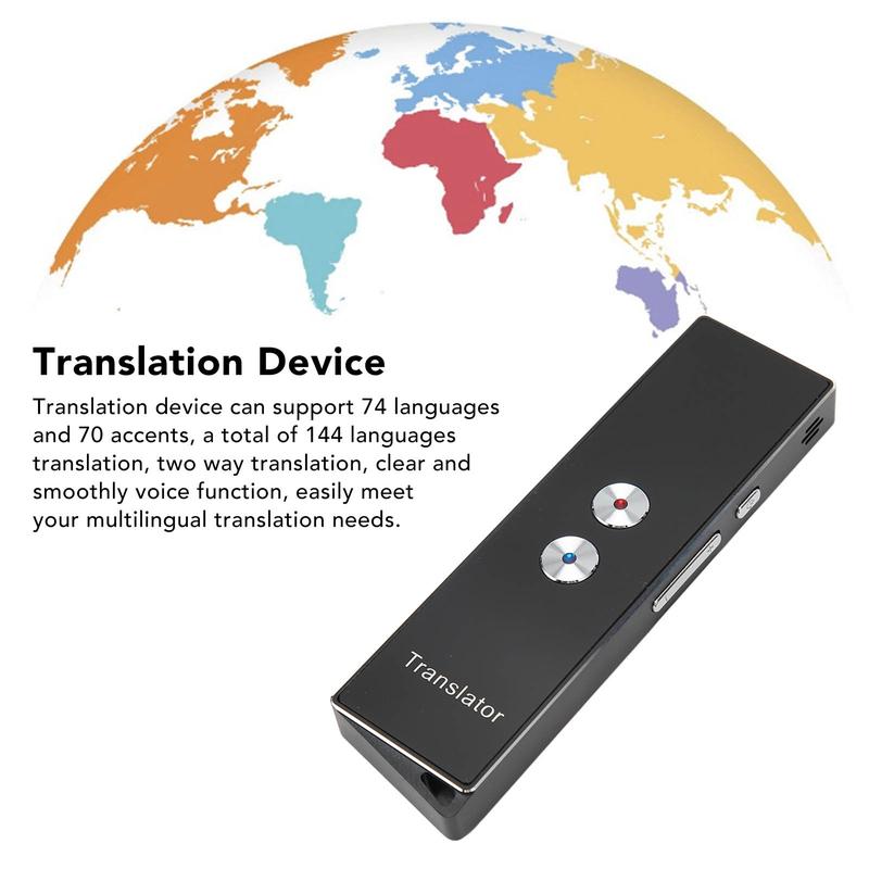 Translator Device Support 74 Languages 70 Accents Real Time Bluetooth 5.0 99% Accuracy Rate Handheld Smart Voice Translator