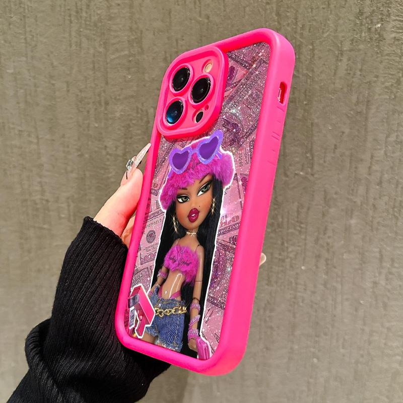 Fashionable Barbie Pattern Phone Case, Shockproof Phone Protective Cover, Phone Accessories Compatible with iPhone 11 12 13 14 15 Pro Max