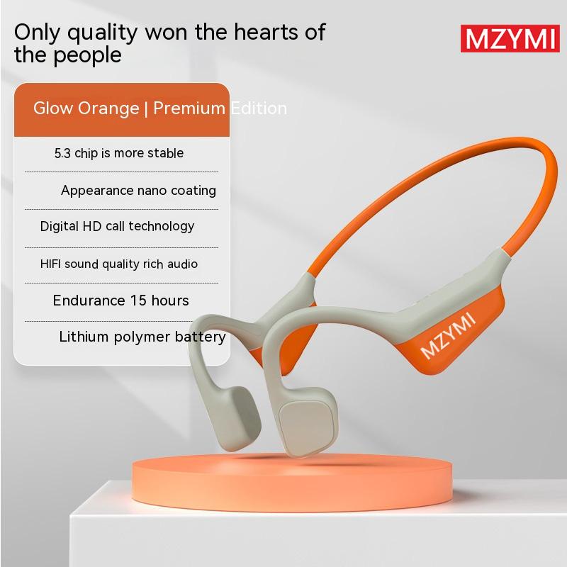 MZYMI i18Pro Bone Conduction Headphones Neckband Wireless Earphones Waterproof Sports Over Ear Headset With Mic Stereo Workout Earbuds Local Delivery