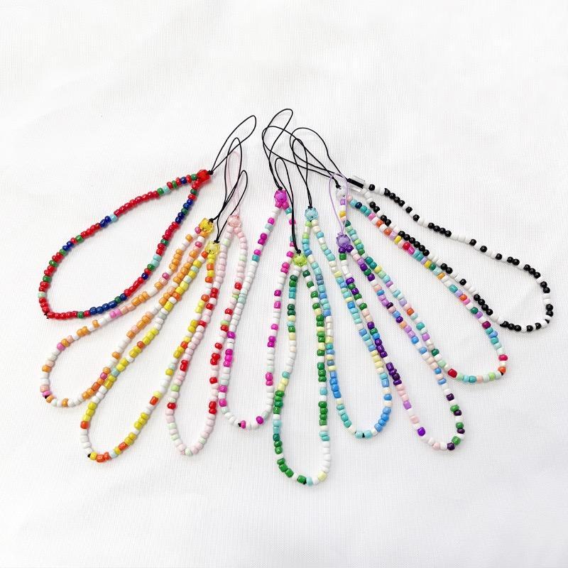 Colorful Beaded Phone Chain, Portable Anti-lost Cell Phone Lanyard Charm, Phone Strap For Women & Girls, Phone Accessories