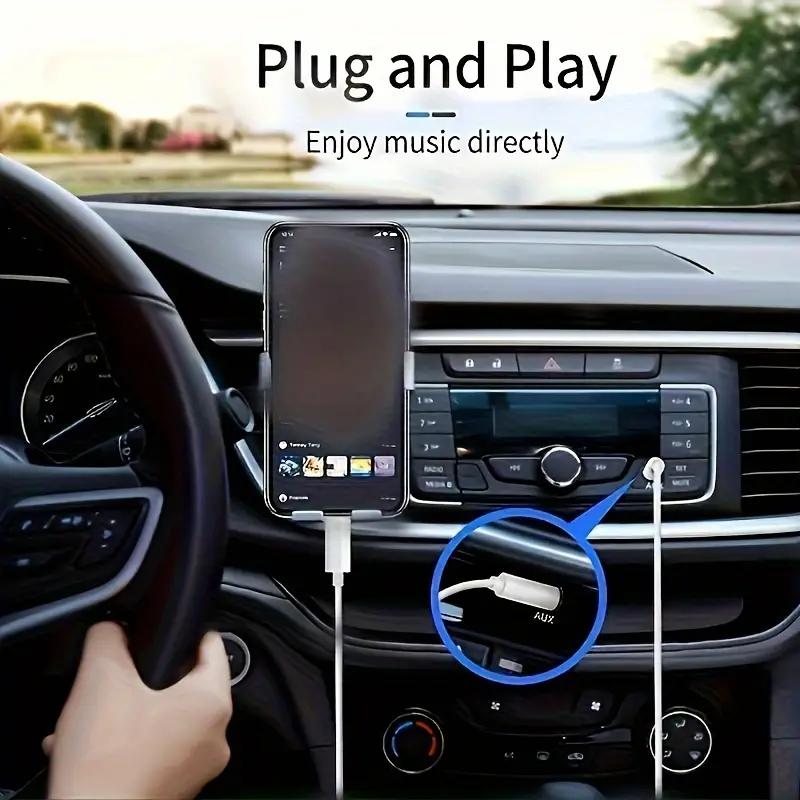 For IPhone To 3.5mm AUX Cord, Audio Adapter Hi-Fi Stereo Aux Headphone Male Cord Car Auxiliary Cable Compatible With IPhone 14 13 12 11  XS XR X 8 7, 100cm For Car, Lightning Cable, Tablets, Headphones, Speakers, Home, , Car Stereos, and Mobile Phones