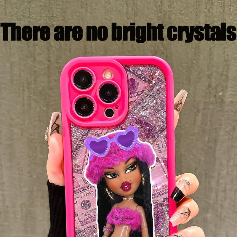 Fashionable Barbie Pattern Phone Case, Shockproof Phone Protective Cover, Phone Accessories Compatible with iPhone 11 12 13 14 15 Pro Max