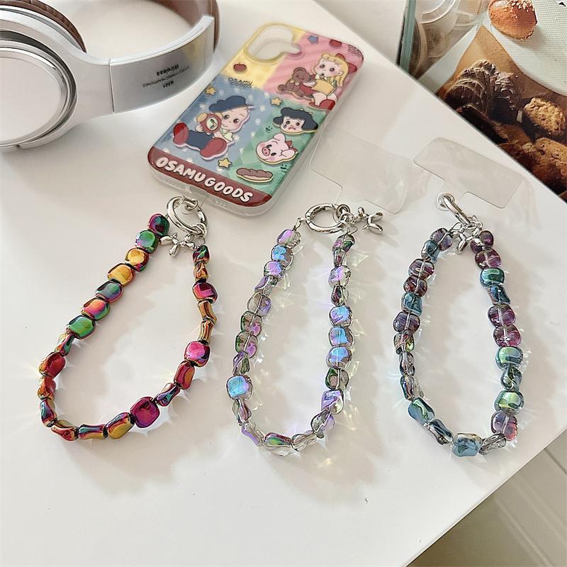 Crystal Stone Mobile Phone Wrist Strap, Fashionable Mobile Phone Lanyard for Women & Girls, Mobile Phone Decoration Accessories