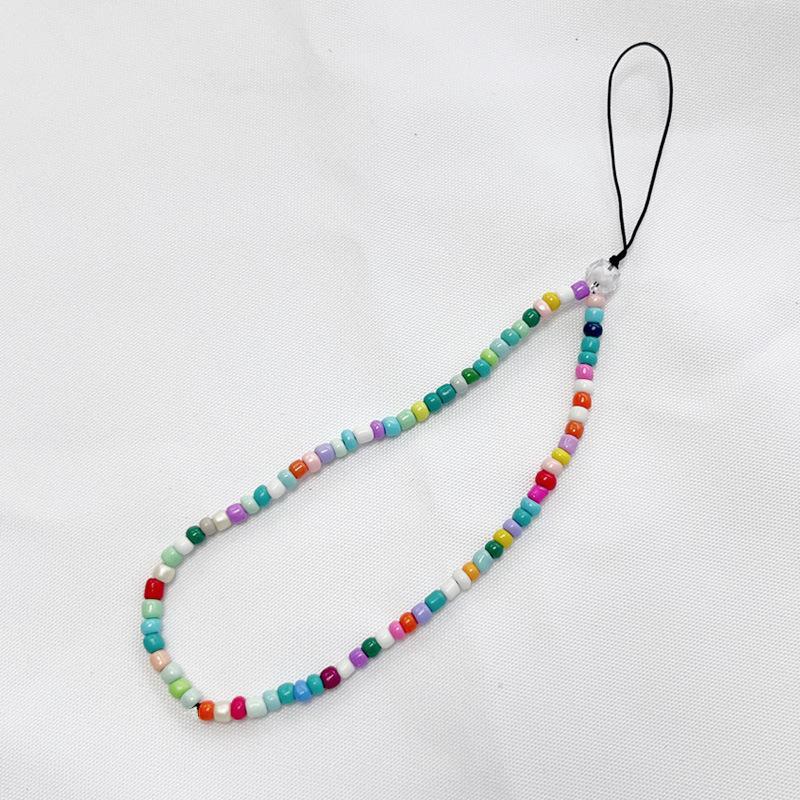 Colorful Beaded Phone Chain, Portable Anti-lost Cell Phone Lanyard Charm, Phone Strap For Women & Girls, Phone Accessories