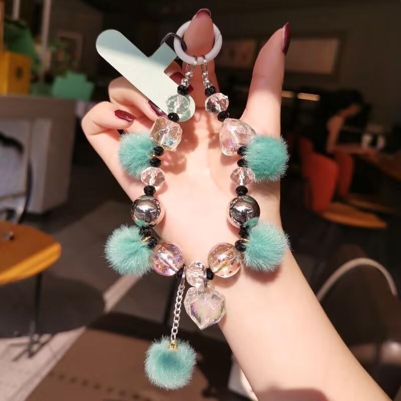 Cute Ball Beaded Phone Chain, 1 Count Fashionable Short Phone Lanyard, Mobile Phone Decoration Accessories for Women & Girls