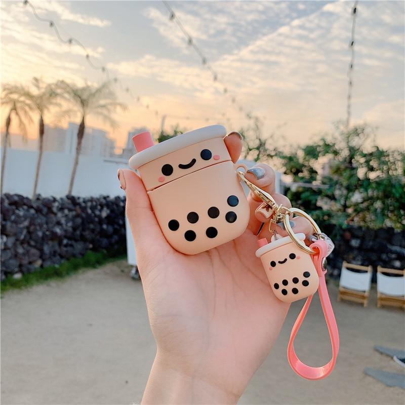 Boba Tea AirPods Case Keychain Kawaii Cute Accessories