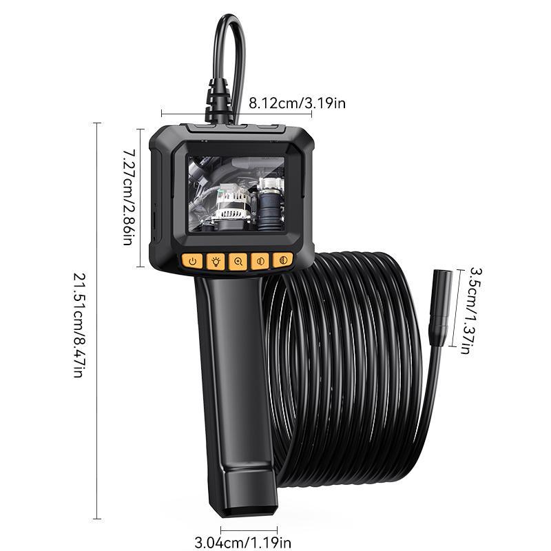 Industrial Endoscope HD Inspection Camera, Waterproof Snake Camera with LED Light, Mechanical Equipment Car Repair Water Heater Auxiliary Inspection Tool