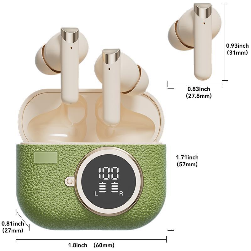 in-ear Design Wireless Earphone, Long Standby Headphone with Digital Display Charging Case, Stereo Sound Noise Cancelling Headphone for Sports, Gaming, Running