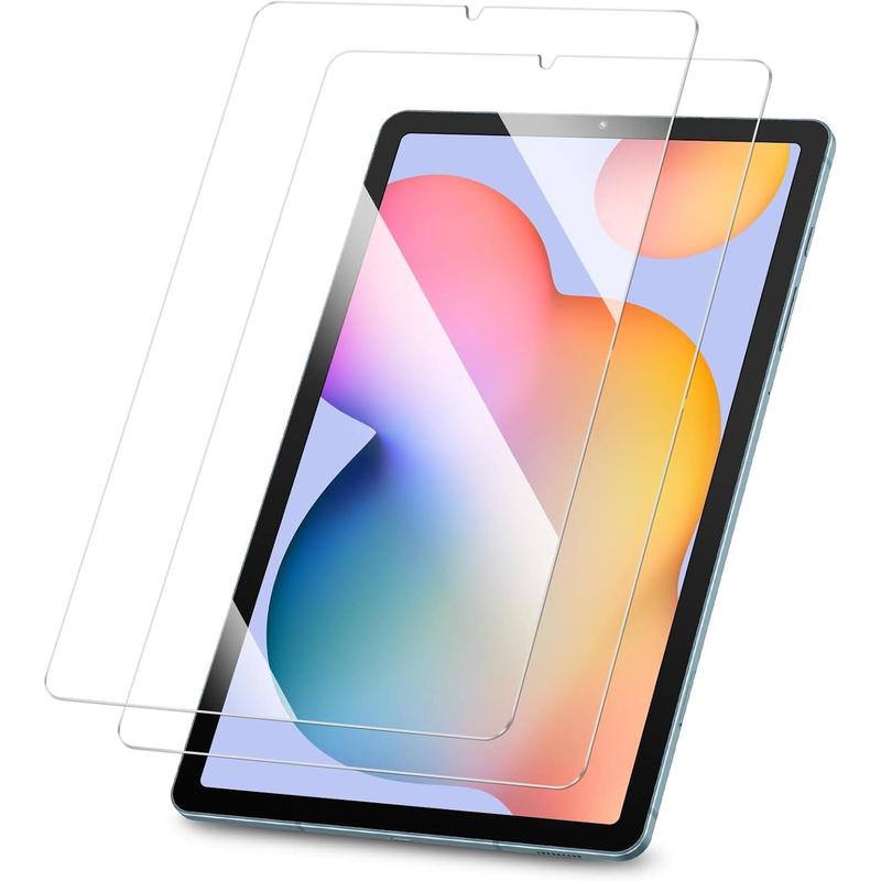 2 Pack Screen Protector for  Galaxy Tab S6 Lite 10.4 Inch 2024 2022 2020, 9H Tempered Glass Screen Protector, S Pen Compatible HD Clear Anti Scratch Bubble Free