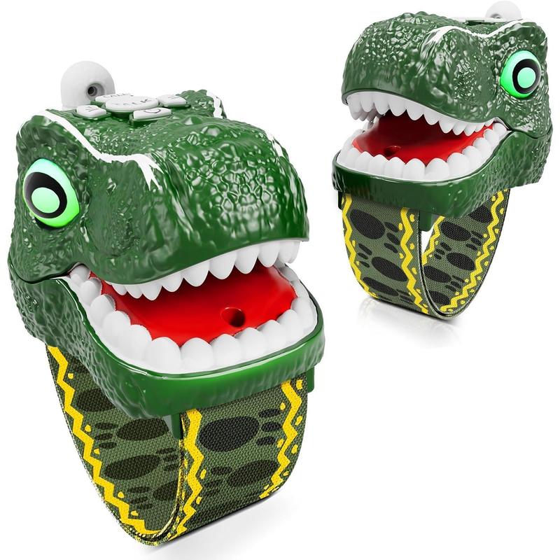 Dinosaur Walkie Talkies for Kids 2 Pack Camping Gear T-Rex Outdoor Toys for Boys Age 4-12 Year Old 3 Channel Long Range Birthday Gifts Halloween Christmas Stocking Stuffers