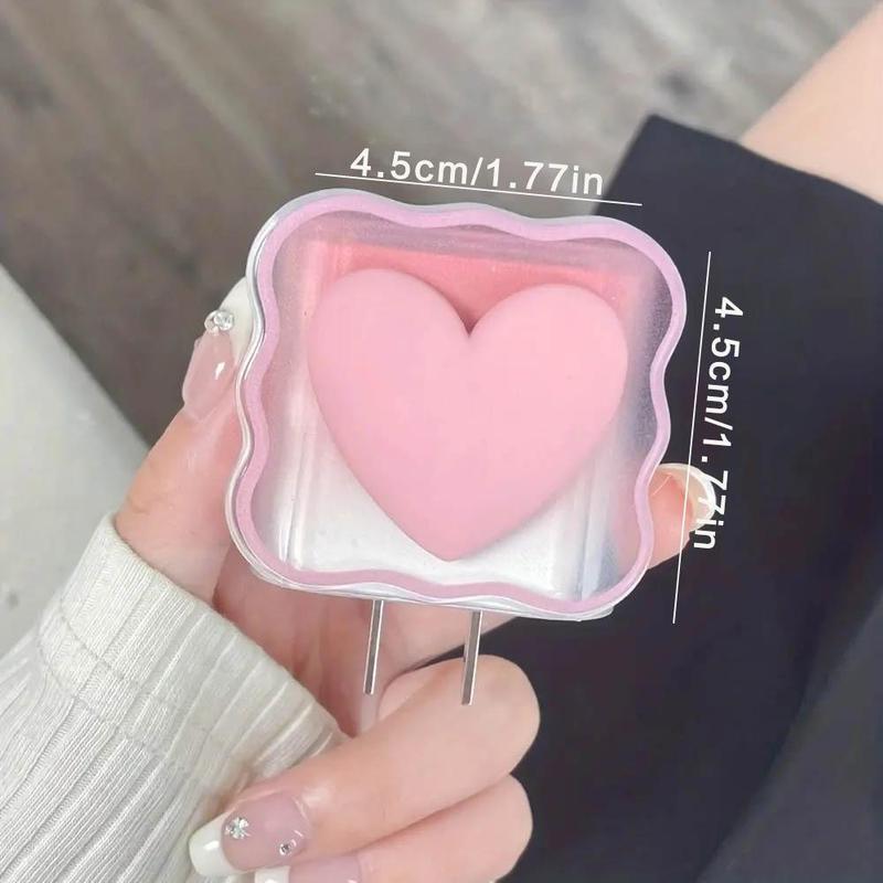 Halloween Gifts, Heart Decor Data Cable Protector & Portable Charger Head Cover Set for Summer Gift, Smartphone Handheld Cell Phone Charger Protective Sleeve Set, Fashion Phone Accessories Compatible with iPhone 18w 20w Fast Charger