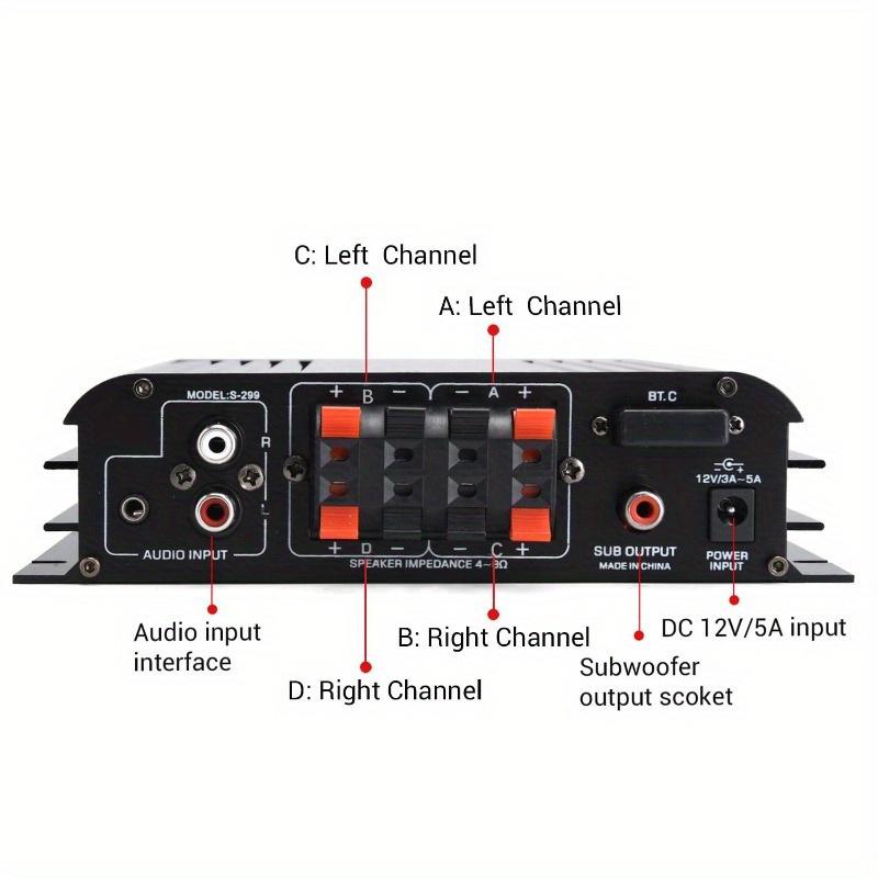 New Upgrade 4.1CH Mini Power Amplifier Audio Karaoke Home Theater Amplifiers Home Car Amplifier USB SD AUX Adapter Aluminum Noise Smartphone