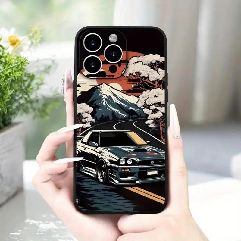 Fashion Car Pattern Phone Case, Shockproof Phone Cases, Decorative Phone Protector Cover, Phone Accessory Compatible with iPhone Cases 11 12 13 14 15 Pro Max