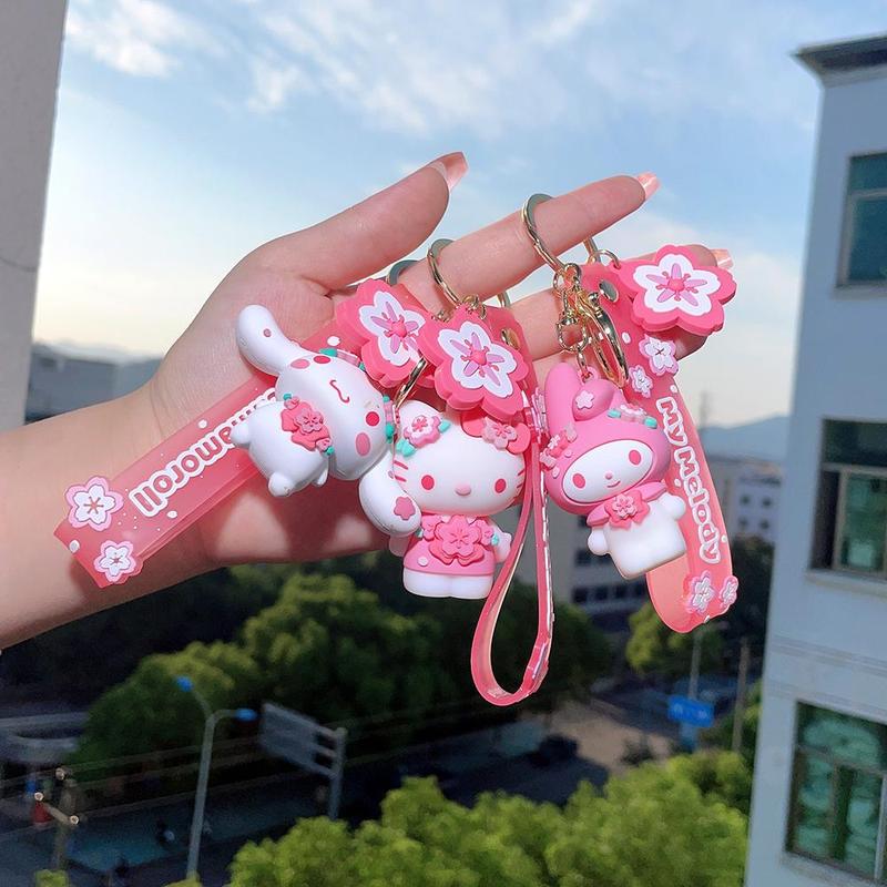 Sanrio Cute Sakura Series Phone Chain, 1 Count Cute Phone Lanyard, Fashion Phone Charm for Women & Girls, Mobile Phone Decoration Accessories