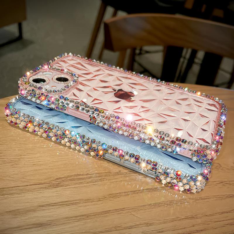 Luxury Diamond Glitter Case For iPhone 13 12 11 14 15 Pro Max X Xr Xs 8 7 Plus Bling Transparent Shockproof Soft Silicone Cover