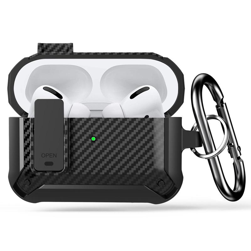 Case for Airpod Pro Case Cover with Lock, Shockproof Cover Case Compatible with Airpods Pro 2nd Generation Case 1st Generation (2023 2022 2019),  Audio & Video Accessories (AirPod Pro Not Included)