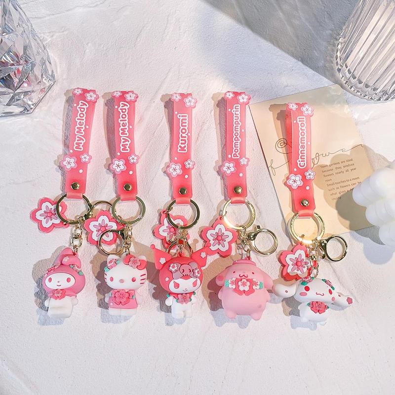 Sanrio Cute Sakura Series Phone Chain, 1 Count Cute Phone Lanyard, Fashion Phone Charm for Women & Girls, Mobile Phone Decoration Accessories