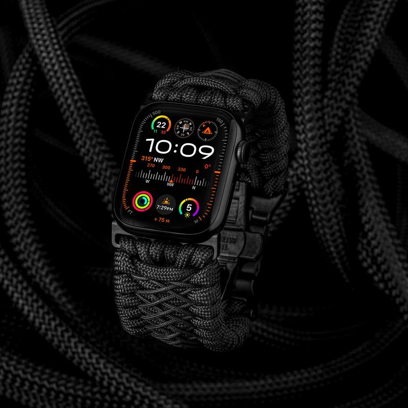 Tefeca Titan Series Paracord Band Compatible With Apple Watch 49mm 45mm 44mm 42mm, Ultra Ultra2 Series 9 8 SE2 7 6 SE 5 4 3 2 1